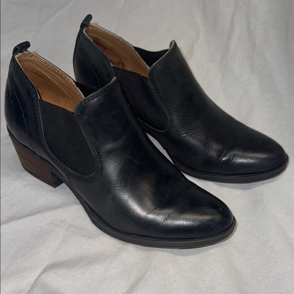 Josef Seibel Black Leather Ankle Boots with Medium Heel Size 38 - Picture 5 of 12
